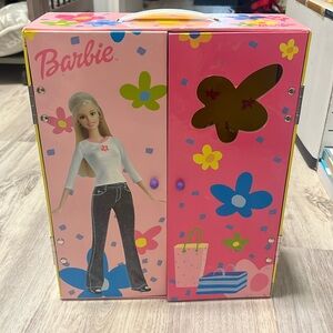 2001 Tara Toy Co Barbie Dressing Room Carrying Case with Handle 12.5 x 10" Used